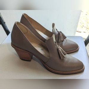 Poppy Barley Taupe Leather Heeled Loafer